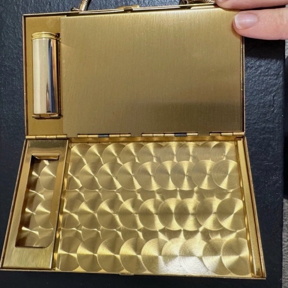 Stunning vintage 1950’s Mother of Pearl and brass minaudiere, clutch - Picture 7 of 8